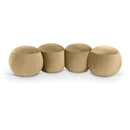  Color_Camel -- Apollo Camel Velvet Upholstered Bench IMAGE 1