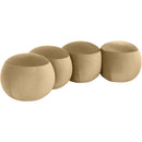  Color_Camel -- Apollo Camel Velvet Upholstered Bench IMAGE 3