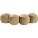 Meridian Apollo Camel Velvet Bench IMAGE 4
