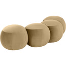  Color_Camel -- Apollo Camel Velvet Upholstered Bench IMAGE 6