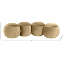  Color_Camel -- Apollo Camel Velvet Upholstered Bench IMAGE 9
