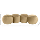 Meridian Apollo Camel Velvet Bench IMAGE 9