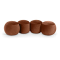  Color_Cognac -- Apollo Cognac Velvet Upholstered Bench IMAGE 1
