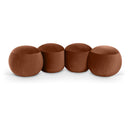 Meridian Apollo Cognac Velvet Bench IMAGE 1