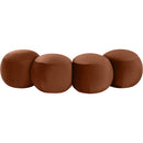  Color_Cognac -- Apollo Cognac Velvet Upholstered Bench IMAGE 4