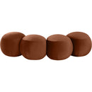 Meridian Apollo Cognac Velvet Bench IMAGE 4