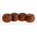 Meridian Apollo Cognac Velvet Bench IMAGE 9