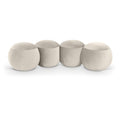  Color_Cream -- Apollo Cream Velvet Upholstered Bench IMAGE 1