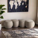  Color_Cream -- Apollo Cream Velvet Upholstered Bench IMAGE 2