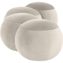  Color_Cream -- Apollo Cream Velvet Upholstered Bench IMAGE 5