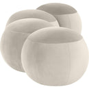 Meridian Apollo Cream Velvet Bench IMAGE 5