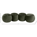 Meridian Apollo Green Velvet Bench IMAGE 9
