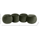  Color_Green -- Apollo Green Velvet Upholstered Bench IMAGE 9
