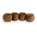 Meridian Apollo Saddle Velvet Bench IMAGE 1
