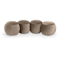  Color_Taupe -- Apollo Taupe Velvet Upholstered Bench IMAGE 1