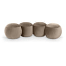 Meridian Apollo Taupe Velvet Bench IMAGE 1