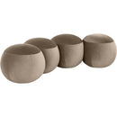  Color_Taupe -- Apollo Taupe Velvet Upholstered Bench IMAGE 3