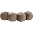  Color_Taupe -- Apollo Taupe Velvet Upholstered Bench IMAGE 4