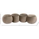  Color_Taupe -- Apollo Taupe Velvet Upholstered Bench IMAGE 9
