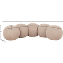  Color_Beige -- Meridian Apollo Boucle Fabric Upholstered Bench IMAGE 9