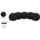  Color_Black -- Apollo Black Boucle Fabric Upholstered Bench IMAGE 10