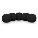  Color_Black -- Apollo Black Boucle Fabric Upholstered Bench IMAGE 1