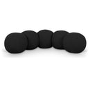 Meridian Apollo Black Boucle Fabric Bench IMAGE 1