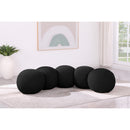  Color_Black -- Apollo Black Boucle Fabric Upholstered Bench IMAGE 2