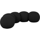  Color_Black -- Apollo Black Boucle Fabric Upholstered Bench IMAGE 3