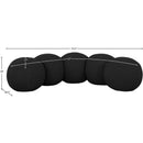  Color_Black -- Apollo Black Boucle Fabric Upholstered Bench IMAGE 9