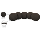  Color_Brown -- Apollo Brown Boucle Fabric Upholstered Bench IMAGE 10