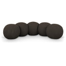 Meridian Apollo Brown Boucle Fabric Bench IMAGE 1