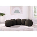Meridian Apollo Brown Boucle Fabric Bench IMAGE 2