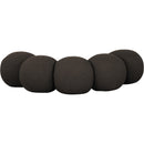  Color_Brown -- Apollo Brown Boucle Fabric Upholstered Bench IMAGE 4