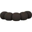 Meridian Apollo Brown Boucle Fabric Bench IMAGE 4