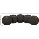  Color_Brown -- Apollo Brown Boucle Fabric Upholstered Bench IMAGE 9