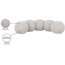  Color_Cream -- Apollo Cream Boucle Fabric Upholstered Bench IMAGE 10