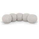  Color_Cream -- Apollo Cream Boucle Fabric Upholstered Bench IMAGE 1