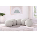  Color_Cream -- Apollo Cream Boucle Fabric Upholstered Bench IMAGE 2