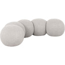  Color_Cream -- Apollo Cream Boucle Fabric Upholstered Bench IMAGE 3