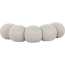  Color_Cream -- Apollo Cream Boucle Fabric Upholstered Bench IMAGE 4