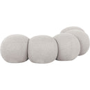 Meridian Apollo Cream Boucle Fabric Bench IMAGE 6