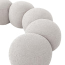  Color_Cream -- Apollo Cream Boucle Fabric Upholstered Bench IMAGE 7