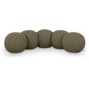 Meridian Apollo Olive Boucle Fabric Bench IMAGE 1