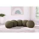  Color_Olive -- Apollo Olive Boucle Fabric Upholstered Bench IMAGE 2