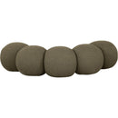  Color_Olive -- Apollo Olive Boucle Fabric Upholstered Bench IMAGE 4