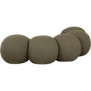Meridian Apollo Olive Boucle Fabric Bench IMAGE 6