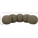  Color_Olive -- Apollo Olive Boucle Fabric Upholstered Bench IMAGE 9