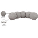 Meridian Apollo Taupe Boucle Fabric Bench IMAGE 10