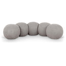 Meridian Apollo Taupe Boucle Fabric Bench IMAGE 1